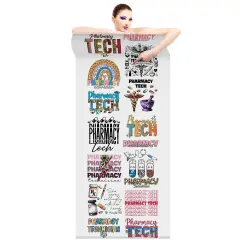 Pharmacy Technician DTF Transfer Gang Sheets - 22x60 Direct-to-Film Iron On Transfers