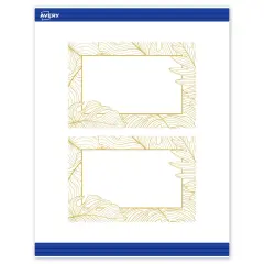Avery Printable Rectangle Postcards with Sure Feed Technology, Pre-Printed Gold Florals, Matte White, 4" x 6", Laser & Inkjet Compatible, 20 Total, Great for Branding, Marketing, and Events