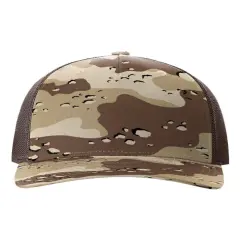 Richardson&reg; Five Panel Printed Trucker Cap Desert Brown