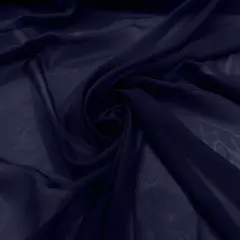 1 Yard 58/60" Width Solid Chiffon Lightweight Soft Polyester Fabric Navy Blue