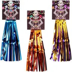 Day of The Dead Hanging Ceiling Party Decorations (33 Inches, 3 Pack)