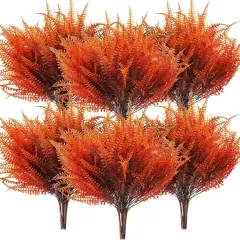 24 Orange Artificial Fall Plants Fake Boston Fern