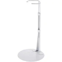 Kaiser 2501 White Adjustable Doll Stand, fits 12 to 17 inch Dolls or Action Figures, waist width adjusts from 2 to 2.5 inches