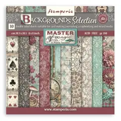 Stamperia BackgroundsDouble-Sided Paper Pad 8"X8" 10/Pkg-Master Of Magic, 10 Designs/1 Each