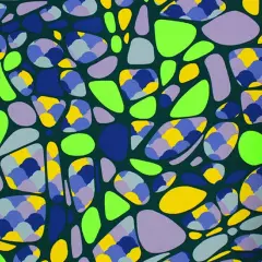 Neon Party Pebbles Printed Spandex Fabric Multicolor
