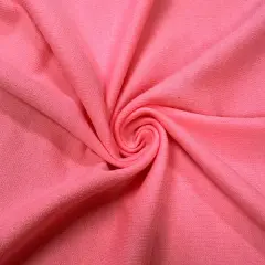 Flamingo Pink Terry Knit Fabric By the Yard