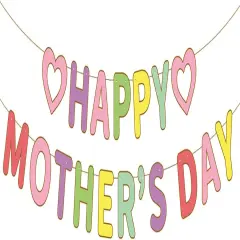 Happy Mother&rsquo;s Day Banner We Love Mom Day Garland