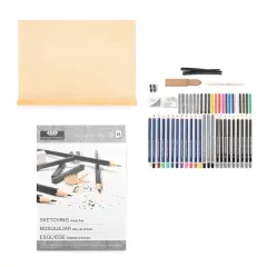 REA5502 | Sketch & Draw Flat Easel Art Set - 56pc