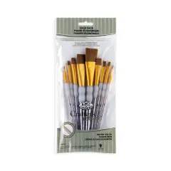 RCC 310 | Crafter's Choice&trade; 9pc Brown Taklon Variety Brush Set