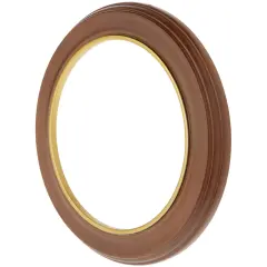 Bard's Walnut Wall Mountable Plate Frame with Gold Strip