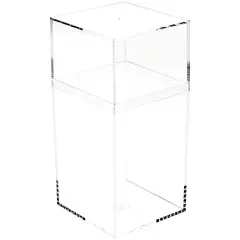 Pioneer Plastics 036C Clear Tall Rectangular Plastic Container, 2.75" W x 2.625" D x 5.75" H