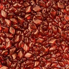 Matubo 2-Hole Czech Glass Crystal Halo Gemduo Beads, 50g Razzmatazz