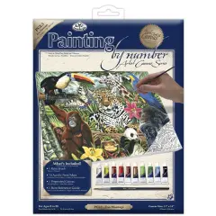 PCL3 | Painting by numbers&trade; 13pc 11" x 14" Zoo Montage Canvas Painting Project