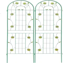 2-Pack Rustproof Metal Garden Trellis 71"x19.7"