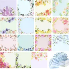 15 Pads Pop up Sticky Notes Floral Sticky Notes Refills Cute Sticky Pads Pop up Note Pads Flower Self Sticky Notes Memo Notes for Teacher Office,15 Styles