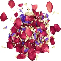 Biodegradable Wedding Confetti - Dried Flower Petals Natural Dried Rose, Jasmine & Forget-Me-Not Petals (3.5oz) | Eco-Friendly for Flower Girl, Church, Christmas, Valentine&rsquo;s Decor