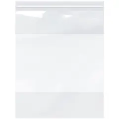 Plymor 12" x 15", 2 Mil with White-Block Zipper Reclosable Plastic Bags