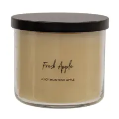 Fresh Apple Color Changing Candle 15.5 oz Three Wick 80 to 100 Hour Burn Ivory