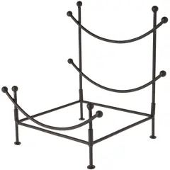 Bard's Black Wrought Iron Bowl or Deep Platter Stand, 11.5" H x 10.5" W x 8" D (For 14" - 20" Bowls or Deep Platters)
