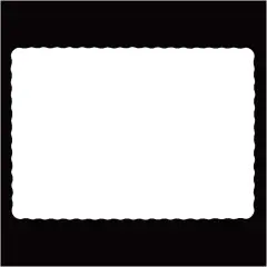 Rectangle Disposable Paper Placemat (200 Pack) - 10 x 14 Inches White Eco-Friendly Heavy Weight 60 Pound Paper Place Mat Wavy Scalloped Edge