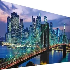 5D Large Diamond Painting Kits for Adults (35.43x11.8inch), Full Round Drill Brook Bridge Pictures Arts Paint by Diamonds Kits Diamond Art Kits for Home Wall Decor Relax Gift