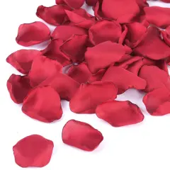 Burgundy Rose Petals 300pcs Silk Rose Petals Flower Petals for Wedding Flower Girl Basket Anniversary Romantic Night Party Table Centerpieces Valentines Decoration