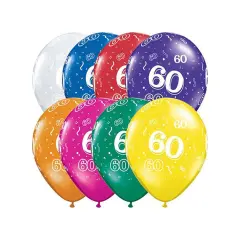 60 A Round Jewel Assortment Latex Balloons 11" Birthday Anniversary Party Balloons