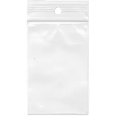 Plymor 2" x 3", 2 Mil with Hang-Hole Zipper Reclosable Plastic Bags