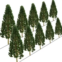 Garden Landscape Model Dark Green Pine Tree Model Scene Accessory for Making Architecture Sand Table and Station Platform Model