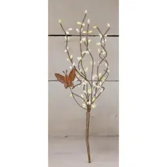 12" Pip Berry Pick With Rusty Brown Butterflies ideal for Enhancing Wreaths, Centerpieces or Floral Arrangements