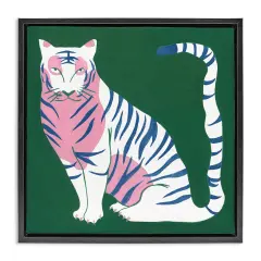 Stupell Industries Fierce Modern Tiger Floating Frame Design by Melissa Wang
