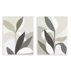 Stupell Industries Neutral Leaf Shapes Wall Plaque Design by June Erica Vess