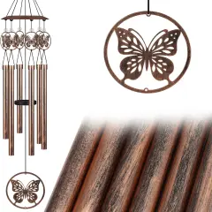 Wind Chimes with Sympathy Wind Spinner,Outside Garden Decor Gifts for Women Mom and Grandma,Memorial Wind Chimes for Loss of Loved One Prime,Bereavement/Sympathy/Memorial Gift(Butterflies)