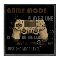 Stupell Industries Gamer Phrases Vintage Style Floating Frame Design by Kim Allen