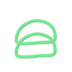 Metal D Ring 1 Inch Lime Green Plated Loop Ring