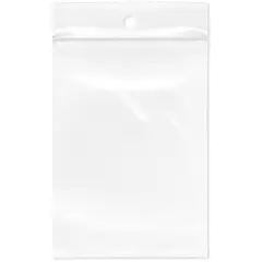 Plymor 3" x 4", 4 Mil with Hang-Hole Heavy Duty Zipper Reclosable Plastic Bags