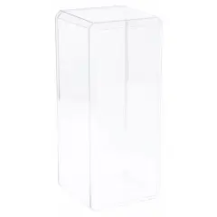 Pioneer Plastics 355C Clear Plastic Beveled Edge Display Case, 5" W x 5.5" D x 13" H (Mailer Box)