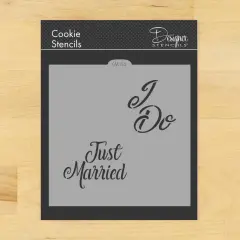 I Do Cookie & Craft Stencil | CM152 by Designer Stencils | Cookie Decorating Tools | Baking Stencils for Royal Icing, Airbrush, Dusting Powder | Craft Stencils for Canvas, Paper, Wood | Reusable Food Grade Stencil