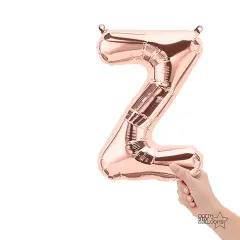 NorthStar Balloons&reg; 16 Inch Letter Z Rose Gold Air Fill Only
