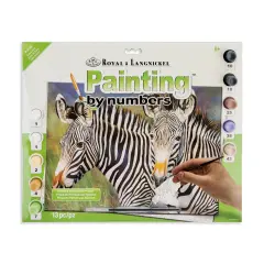 PJL49 | Painting by numbers&trade; 13pc 11.25" x 15.375" Grevy's Zebra Painting Project
