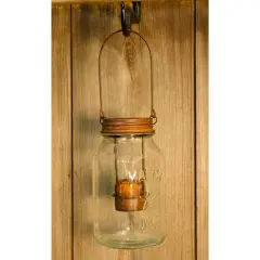 Metal Rusty Jar Lid Tealight Holder and Vintage Candle Holder with Handle