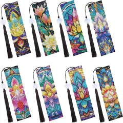 8 Pcs Diamond Art Painting Bookmarks Kit