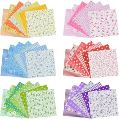 42Pcs 9.8"x 9.8" Fabric Square Quilting Cotton Pre-Cut Bundles