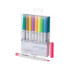 Craft Express 18 Pack Joy Fabric Markers &ndash; Assorted Colors for DIY Fabric Projects