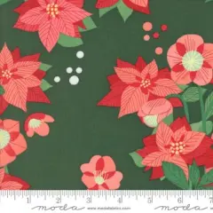 Poinsettia in Pine (37130 19) | Tiny Christmas | Lizzy House | Moda