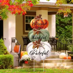 3 Pcs Fall Pumpkin Outdoor Decorations