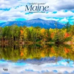 Maine Wild & Scenic | 2026 12 x 24 Inch (Hanging) Monthly Square Wall Calendar | Plastic-Free