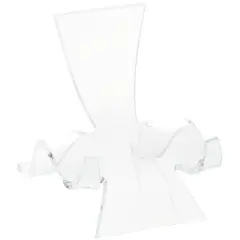 Plymor Clear Acrylic Wave Display Easel, 2.625" H x 2.25" W x 2.75" D