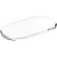 Plymor Clear Acrylic Oval Beveled Display Base, 9" W x 5" D x 0.5" H