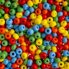 John Bead 6/0 Opaque Czech Glass Seed Beads, 100g Multi